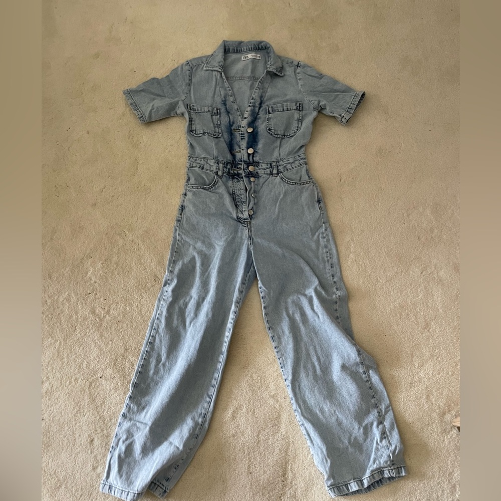 Zara denim jumpsuit